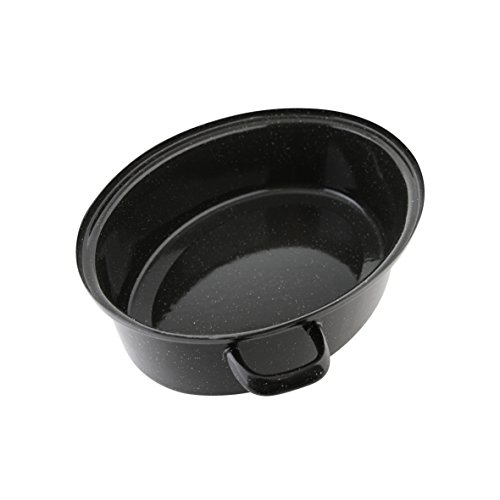 axentia Gänsebräter mit Deckel – Gans-Bräter aus Emaille In Schwarz-Weiß – Schmortopf oval, Durchmesser 42 cm, 10,5 Liter – Kasserolle emailliert & nickelfrei - 4