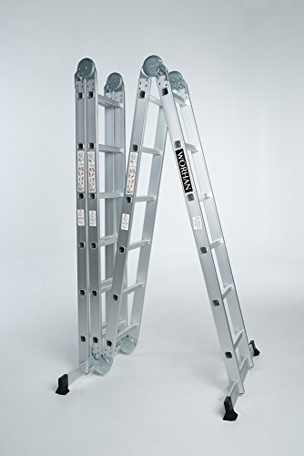 LEITER MEHRZWECKLEITER ANLEGELEITER STEHLEITER 670cm AUS ALUMINIUM 6.7 M VIELE FUNKTIONEN MIT STABILISIERUNG KS6.7 - 5