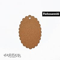 25 Geschenkanhänger Papieranhänger Tags Etiketten Oval
