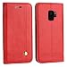 Produktbild MOELECTRONIX Hülle für Samsung Galaxy S9 DuoS SM-G960F/DS EDLE Tasche Buch Klapp Schutz Case Etui ROT