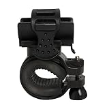 Timorn 360 grados giratoria ciclo de la bicicleta monte bicicleta titular de la linterna del LED clip de la abrazadera. (Negro)