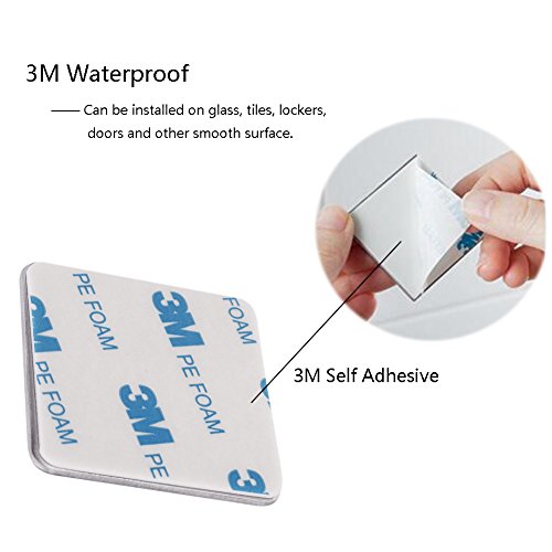YUMOMO Handtuchhaken Haken Wasserdicht 3M Selbstklebend Bad und Küche Handtuchhalter Kleiderhaken Ohne Bohren Edelstahl (4 Stück Schräghaken) - 2