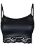 Womens Ladies Wet Look PU PVC Lace Mesh Insert Bandeau Boobtube Bralet Crop Top