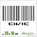 Produktbild Decus EAN Civic 3 STRICHCODE XL 1722 // Sticker OEM JDM Style Aufkleber
