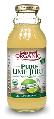 Lakewood Organic Pure Lime Juice 12 Ounce Bottles Pack