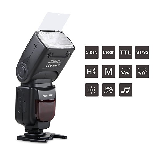 PHOTOOLEX M800N 1   8000s Flash Speedlite Nikon i-TTL   TTL Speedlite pour Nikon D7200 D7100 D7000 D5200 D5100 D5000 D3000 D3100 D300 D300S D700 D600 et d autres appareils photo reflex num  riques  DSLR 