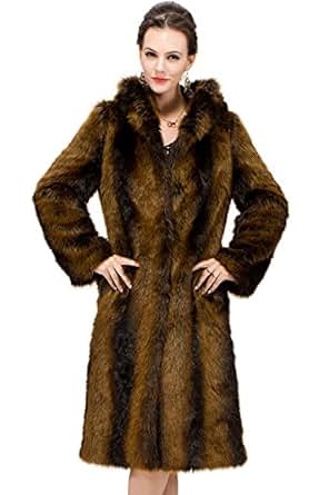 Brown fur vest with hood for women clothes for women Brown fur vest with hood for women clothes for women