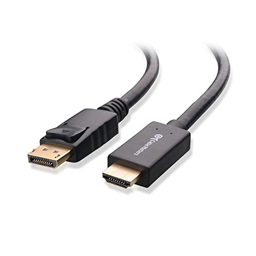 Cable Matters - Vergoldete DisplayPort auf HDMI Kabel (St – St) mit Audio – Schwarz 2m