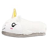 Winter Einhorn Pantoffeln Erwachsene Damen Plüsch Wärme...