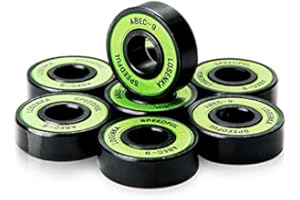 BEXTREME Cuscinetti ABEC 9 Chrome ad alta precisione in acciaio cromato, basso coefficiente attrito per skateboard, longboard, surfskate, cruiser, longskate, scooter, roller,