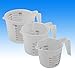 Produktbild 3 tlg. 250 - 500 - 1000 ml Messbecher Meßkanne Maßbecher Mehlbecher Messkrug Küchenhelfer Dosierhilfe Set