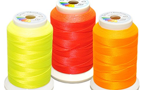Multitalent® Maschinen-Stickgarn Neon-Set 3 x 1000 m