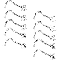 Borchie Vite Piercing Set Piercing Naso In Acciaio Chirurgico - 27 Pezzi Con Borchie E Anelli Piercing Orecchio - Foto 8