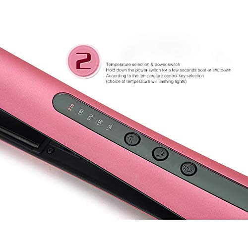 LiKin Hair Straightener Thermostat Straight Hair Detachable Power Cord Electric Splint with Base Perm Mini Hair Curler Easy to Carry