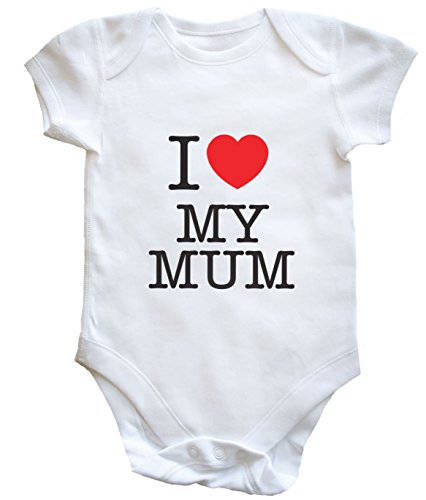 HippoWarehouse I heart my mum baby vest boys girls