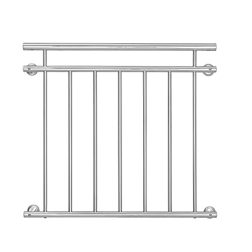 [casa.pro] Französischer Balkon 90x100cm Stahl Fenster Geländer Gitter Stabgeländer
