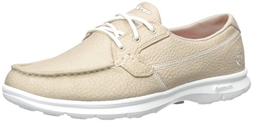 Skechers Go Step-Riptide, Náuticos para Mujer, Beige (Nat), 38 EU