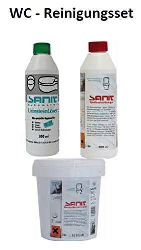 Preisvergleich Produktbild Sanit - WC-Reinigungsset / Urinsteinlöser, Wasserkastenwürfel, Spülkastenreiniger