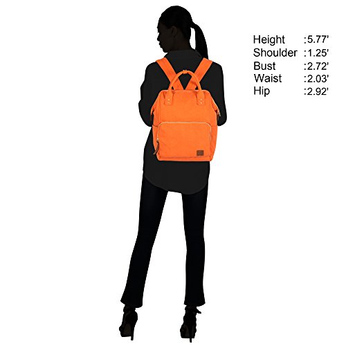 Veevan Damen Herren Retro Canvas Schule Rucksack 15,6 Laptop - 7