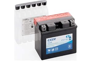 Batteria moto EXIDE ETZ7-BS AGM 6Ah 100A dimensioni 115X70X105