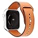 Produktbild Happysdh Armband für Apple Watch 4 3 2 1 42/44mm, Smartwatch Zubehör Leder Ersatzarmband Armbänder Smartwatch für Männer Frauen