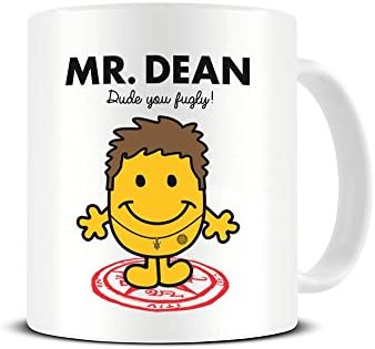 Mr Dean - Cartoon Mash-Up - Funny - Ceramic Cup White 10 Ounce - Novelty Gift Mug by TeeDemon®