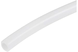 sourcing map Tubo in silicone, diametro interno 8 mm x diametro esterno 12 mm, 1 m, tubo in gomma per pompa di trasferimento, bianco