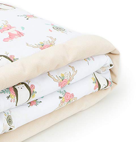 Preisvergleich Produktbild JOOMA Babydecke 75x100 cm Kuscheldecke, Spieldecke, Bettdecke, kuschelweiche Baumwolle - Made in EU (Indianer (beige))