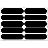 Fácil de usar B REFLECTIVE, Kit de 10 Pegatinas Retro Reflectantes, Seguridad y Alta Visibilidad di Noche, Adhesivo Universal para Bicicleta/Cochecito/Casco/Moto/Motocicleta/Juguetes, 7 x 1,8 cm, Negro