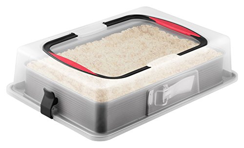 Zenker Rechteck Spring-Form mit Haube zum Transport, Kuchentransportbox mit Emaille-Boden, Backblech mit Deckel – antihaftbeschichtet, (Menge: 1 Stück) - 2