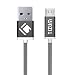 TIZUM Indestructible Micro-USB to USB Cable (1.2 meter/ 4 Feet) Fast Charging - 2.4Amp & Sync Data Cable (Grey) RS.159.00
