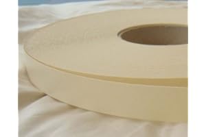 MELAMINE EDGING 22MM WIDE Vale Veneers Pre Glued Iron on Melamine Cream Edging Tape 22mm wide x 5 Metres...