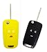 Produktbild CK+ Opel Auto-Schlüssel Hülle Key Cover Case Etui Silikon für Adam Cascada Mokka X Astra Corsa Insignia Meriva Zafira - Gelb