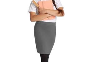 EFTINAN Girls Pencil Skirt Adjustable Waist Concealed Back Zip & Vent Casual & School Wear UK Sizes