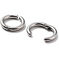 Via Mazzini Silver Plated No-Piercing Clip-On Style 15mm Hoop Earrings For Men And Women (ER2235) 1 Pair