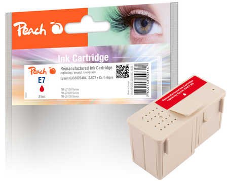 Peach Tintenpatrone rot kompatibel zu Epson C33S020404, SJIC7 red