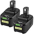 2 Batterie Litio Ryobi 18V 5000mAh - Ricambio Compatibile Con P102, P103, BPL-1815 E Altri Modelli, Con Indicatore LED - Foto 13