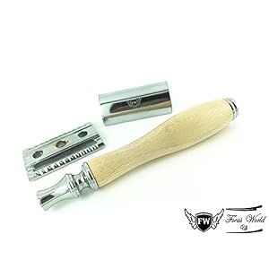 3 Pcs De Safety Razor Set.Men's Shaving Kit With Badger Hair Brush & Dual Stand - Image 5