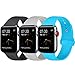 Produktbild ATUP Armband Kompatibel für Apple Watch Armband 38mm 42mm 40mm 44mm, Weich Silik on Ersatz Armband für iWatch Series 4, Series 3, Series 2, Series 1 (*3-Pack Black+Grey+Teal, 38mm/40mm-M/L)