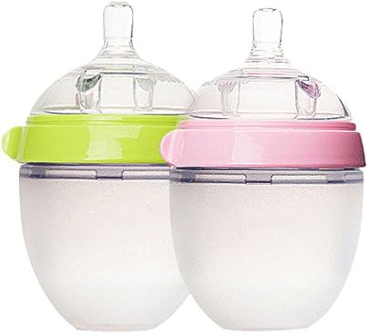 DJHJBHBHHN Wide-caliber full silicone anti-flatulence durable milk bottle 150ml,light green,150ml