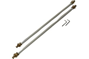 GALEONE - BIANCHERIA E TESSUTI GALEONE BIANCHERIA E TESSUTI Coppia Bacchette Per Tende Estensibili Bacchette Per Tende A Vetro Bacchette Tende In Alluminio Terminale Oro (30-40 cm)