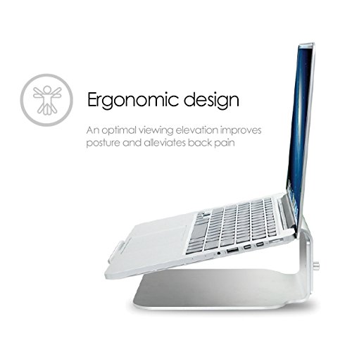 Desire2 Ansicht MyScreen Aufzug Riser Ergonomische Tischständer Höhenverstellbar für Macbook, Notebook und Laptop – Crafted Aluminium-Legierung Silber - 3