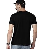 Leotude Men's Cotton T-Shirt (Black, Large)