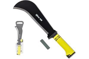 Xforst Outil de jardin X-M18 avec manche antidérapant en fibre de verre – livré avec pierre d’affûtage et housse de transport