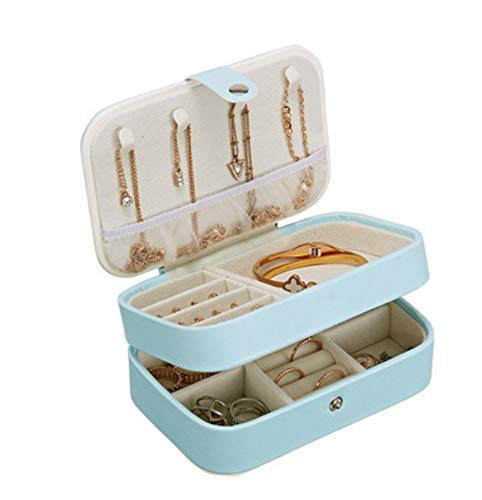 Preisvergleich Produktbild SALLYSKY Tragbare Schmuck Aufbewahrungsbox Ohrringe Prinzessin Hand Schmuck Schmuckschatulle Weibliche Kleine Einfache Schmuckschatulle, A
