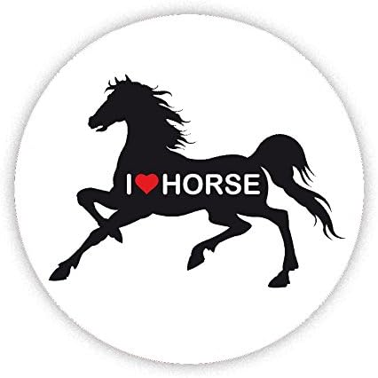 I LOVE HORSE Compact Mirror Printed Bespoke Designed 58mm Round Novelty Make up mirror ideal for your handbag. KABOOM GIFTS
