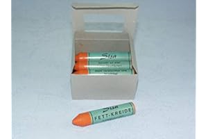 SISA Fett-Signierkreide orange 12 Stück, Reifenkreide, Fettkreide 260204
