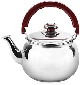 CHENGYI Home 304 Stainless Steel Kettle Thicker Induction Cooker Gas General Kettle Kitchen Restaurant Automatic Whistle 3L,4L,5L,6L ( Size : 3L )