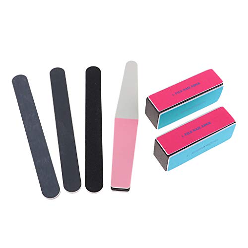 Preisvergleich Produktbild SM SunniMix 6pcs Nagelfeilen Sandpapier Feilen Polierstäbchen für Modellbau