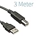 Cables Kart High Quality Hi-Speed USB 2.0 Type A Male to B Male 3 Meter Printer Scanner Cable - Black (3 Meter, Color May Very) RS.235.00